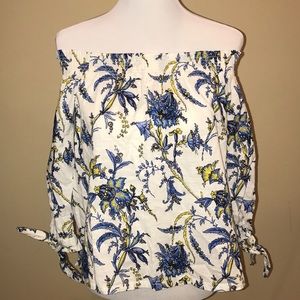 LOFT floral off the shoulder top